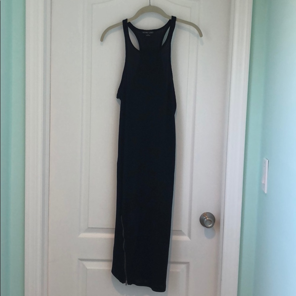 Black racer back dress